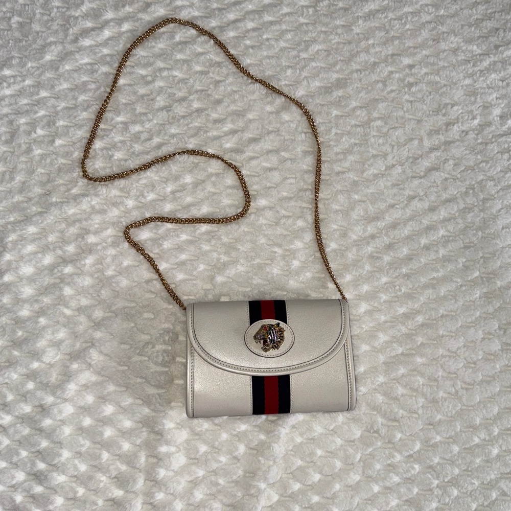 Gucci Rajah Mini Leather Handbag-573797-Authentic-EUC